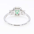 Afghan Emerald Three-Stone Ring