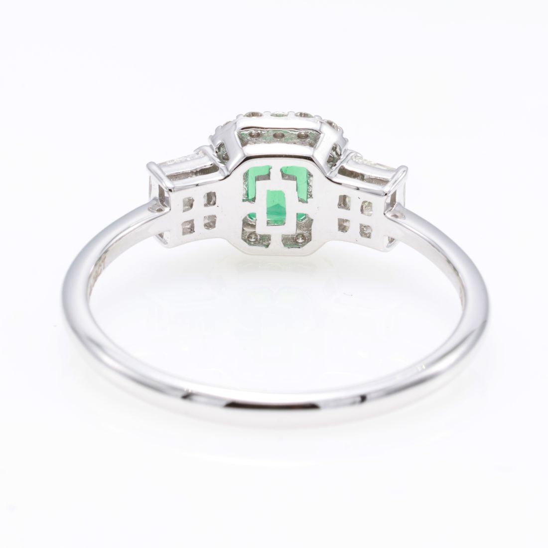 Afghan Emerald Three-Stone Ring