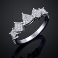 Asscher & Carré Diamond Square Ring