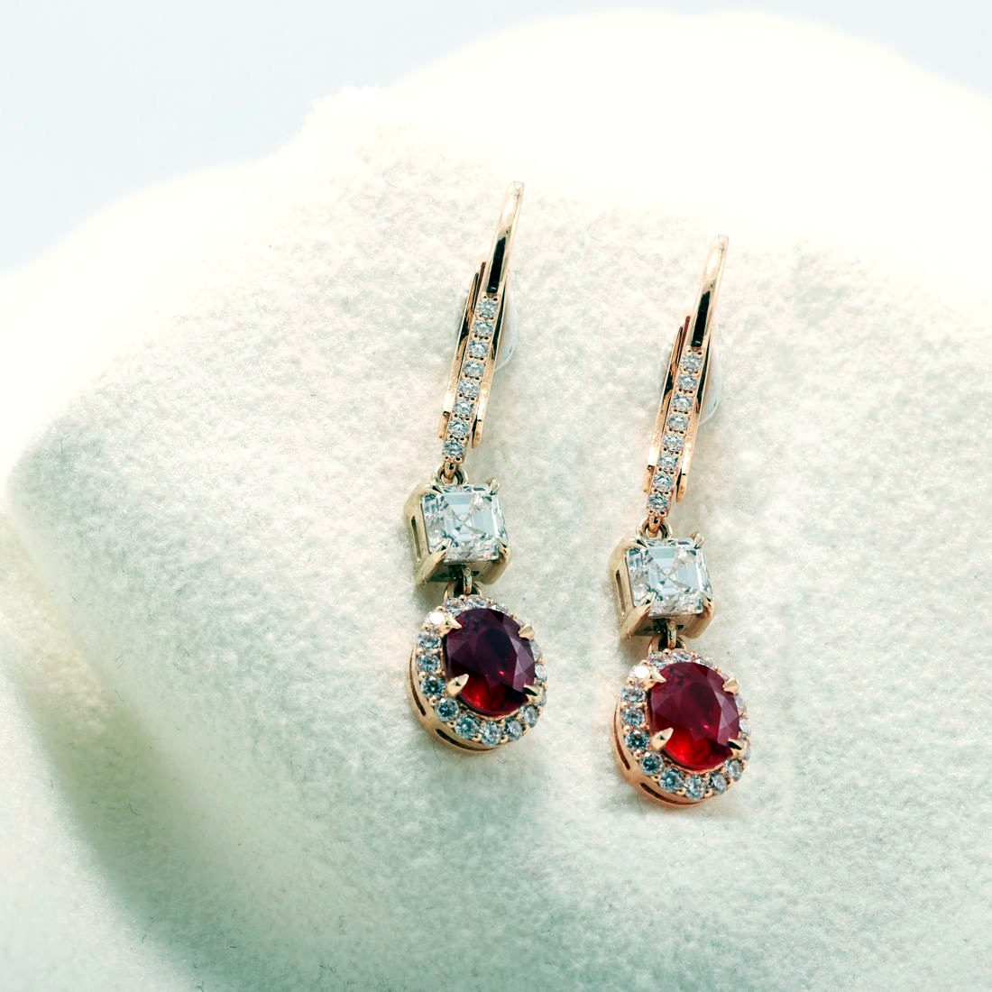 Burmese Ruby Drop Earrings