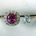 Ceylon Pink Sapphire & Cadillac Diamond Ring