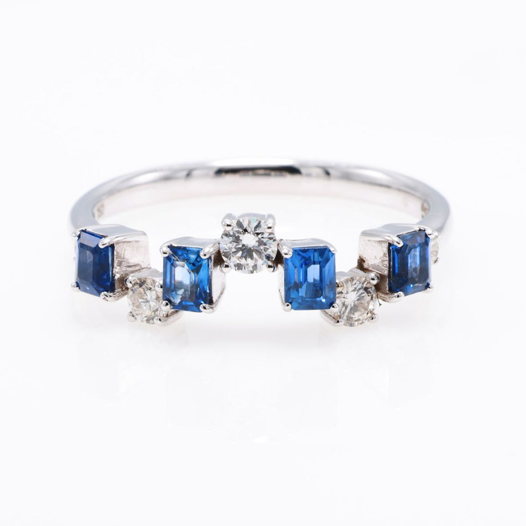 Ceylon Sapphire Open Cuff Ring