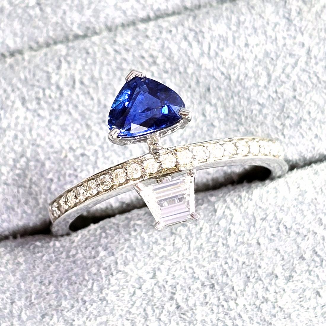 Ceylon Sapphire Open Ring — view 2