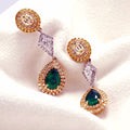 Emerald & Fancy Yellow Diamond Drop Earrings