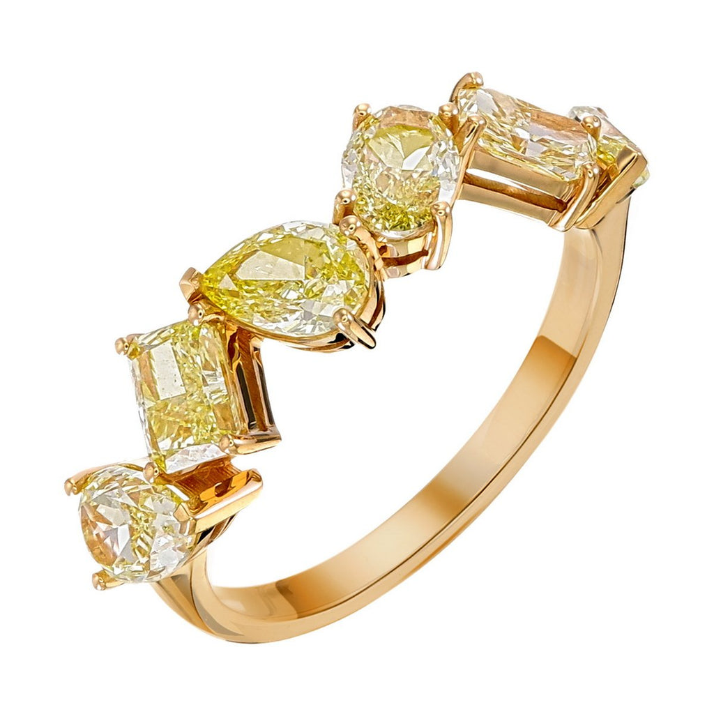 Emerald & Marquise Diamond Cluster Earrings in 18K white gold — view 5