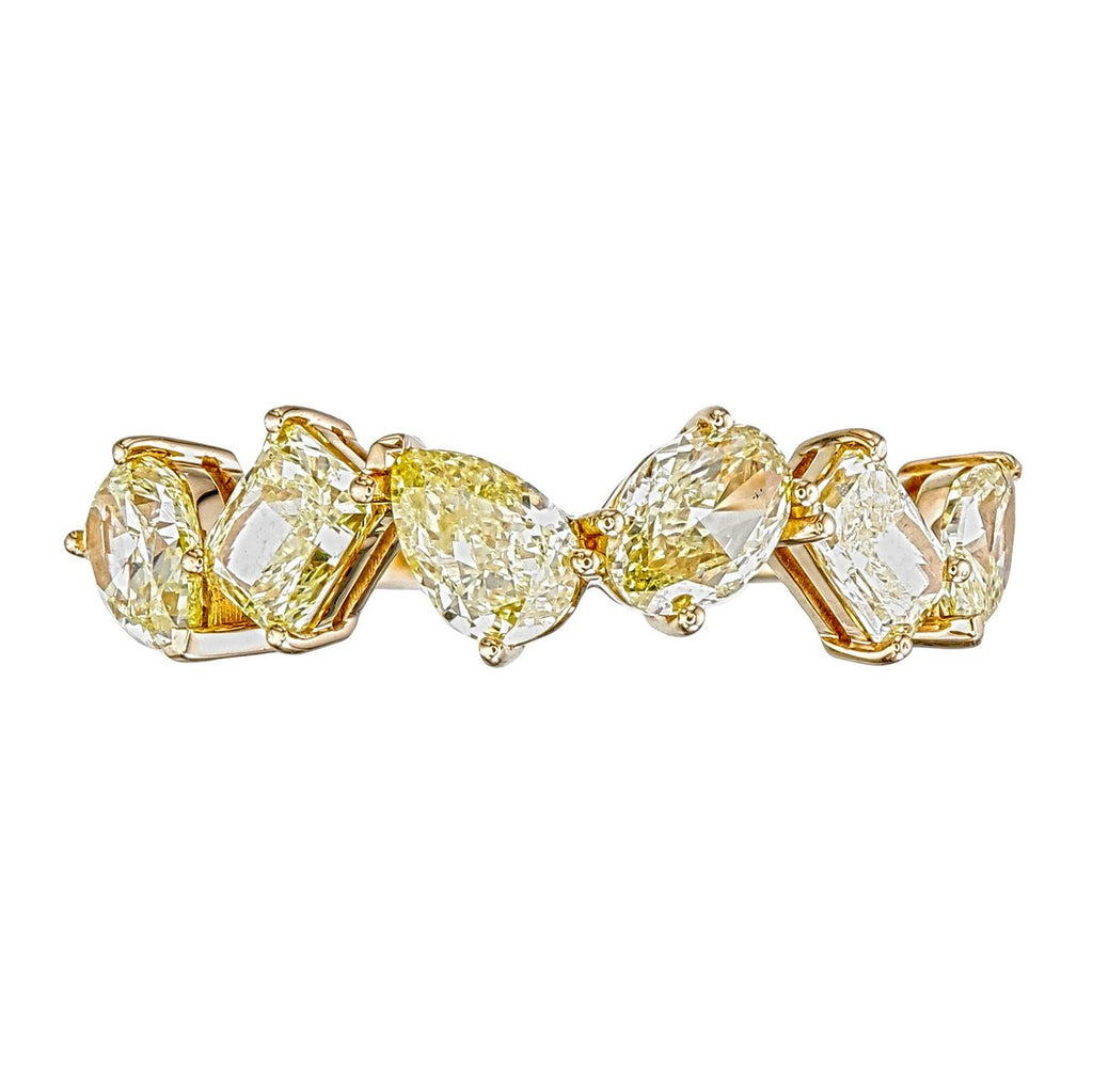 Emerald & Marquise Diamond Cluster Earrings in 18K white gold — view 6