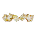 Fancy Yellow Mixed-Shape Diamond Band in 18K yellow gold — view 1