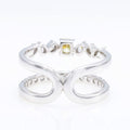 Fancy Yellow Cushion Diamond Double Band