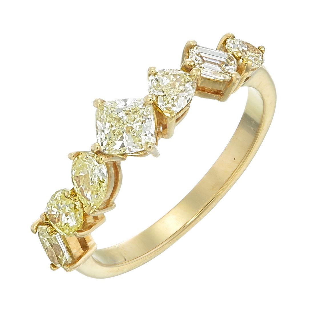 Fancy Yellow Mixed-Shape Diamond Band