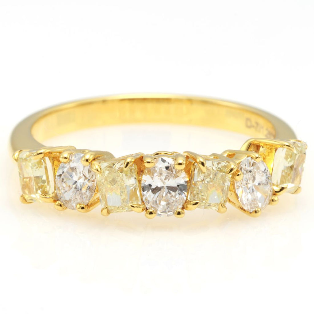 Fancy Yellow Radiant & Oval Diamond Band