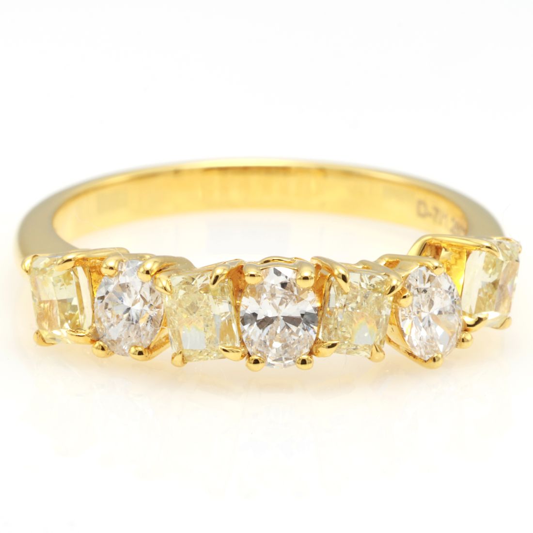 Fancy Yellow Radiant & Oval Diamond Band