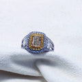 GIA Radiant Diamond Halo Ring, 1.07 ct