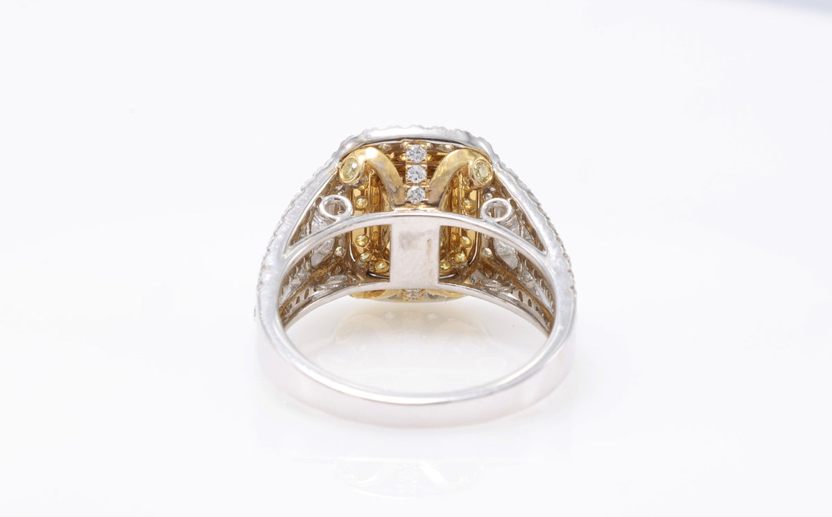 GIA Radiant Diamond Halo Ring, 1.07 ct in 18K white gold — view 7