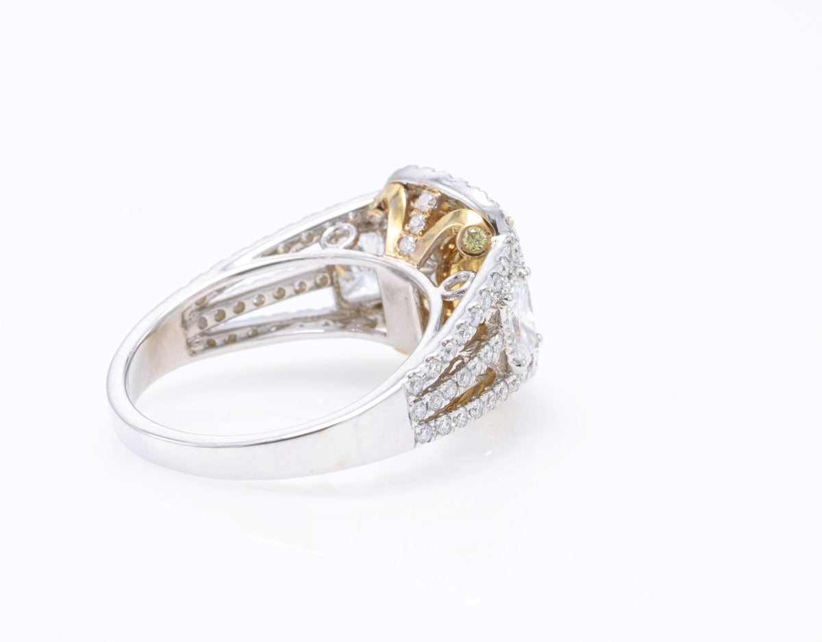 GIA Radiant Diamond Halo Ring, 1.07 ct in 18K white gold — view 9