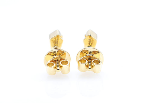 Kite Diamond Stud Earrings in 18K yellow gold — view 2