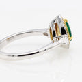 Pear Emerald Double-Halo Ring
