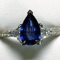 Royal Blue Pear Sapphire Ring