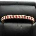 Ruby & Diamond Half-Eternity Band