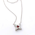 Ruby & Shield Diamond Star Pendant