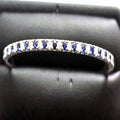 Sapphire & Diamond Half-Eternity Band